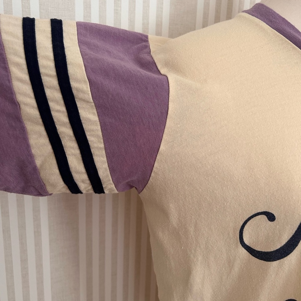 Taylor Swift Meet Me At Midnight Lavender Haze Cream & Purple Ringer Tee - Picture 4 of 9